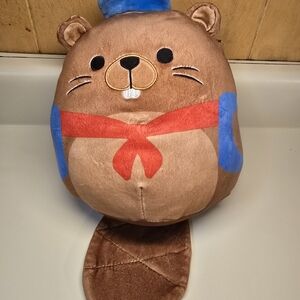 Squishmallows Brown and Blue Stuffed Animal